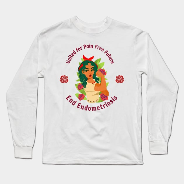 Unite for a Pain-Free Future: Endometriosis Fighters Unite Long Sleeve T-Shirt by Zipora